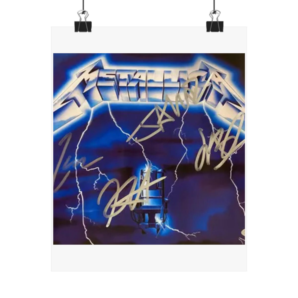 Metallica Logo Electric Chair Poster | Signed Metallic Wall Art - alternate angle 3, merchandise