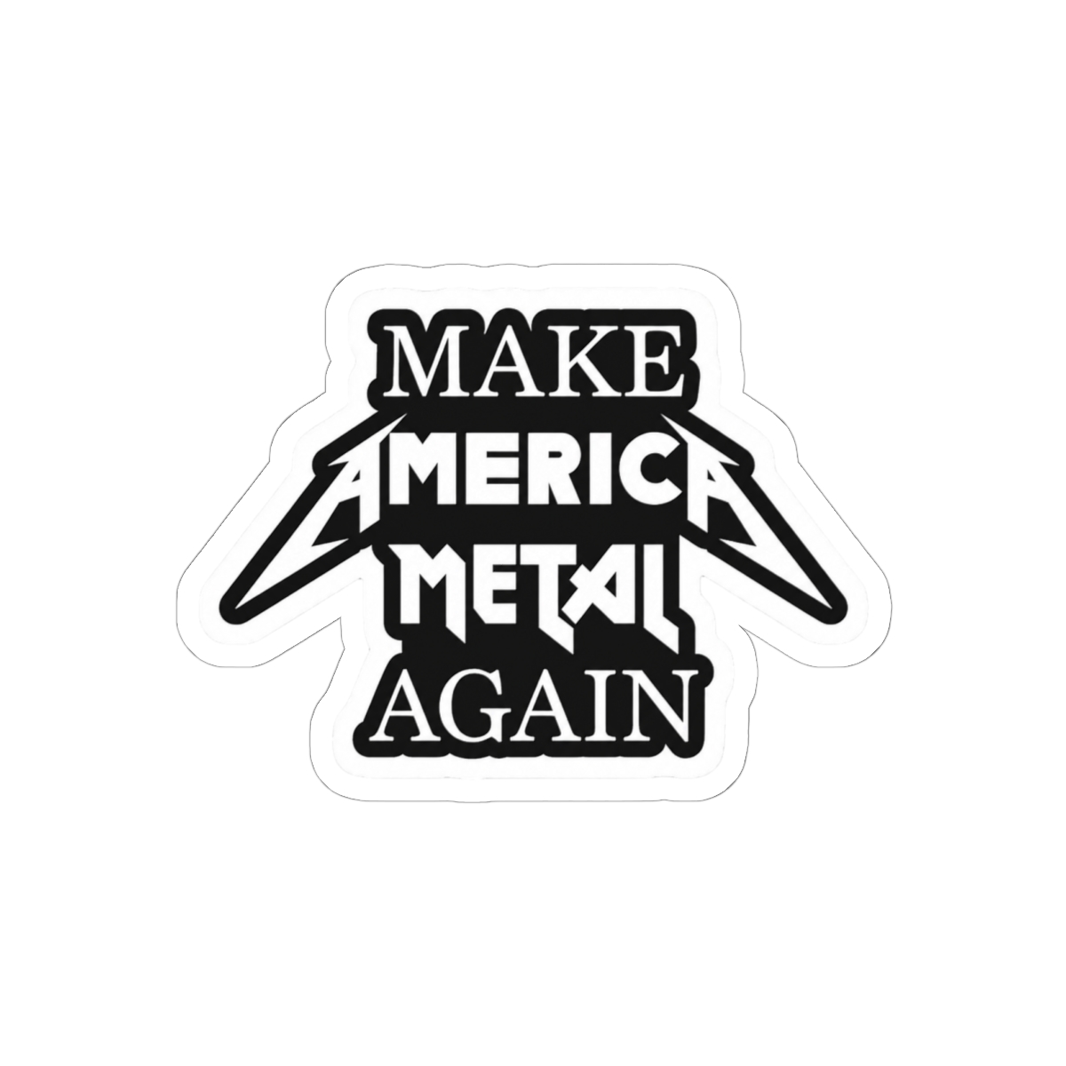 Make America Metal Again Sticker | Bold Patriotic Metalhead Decal