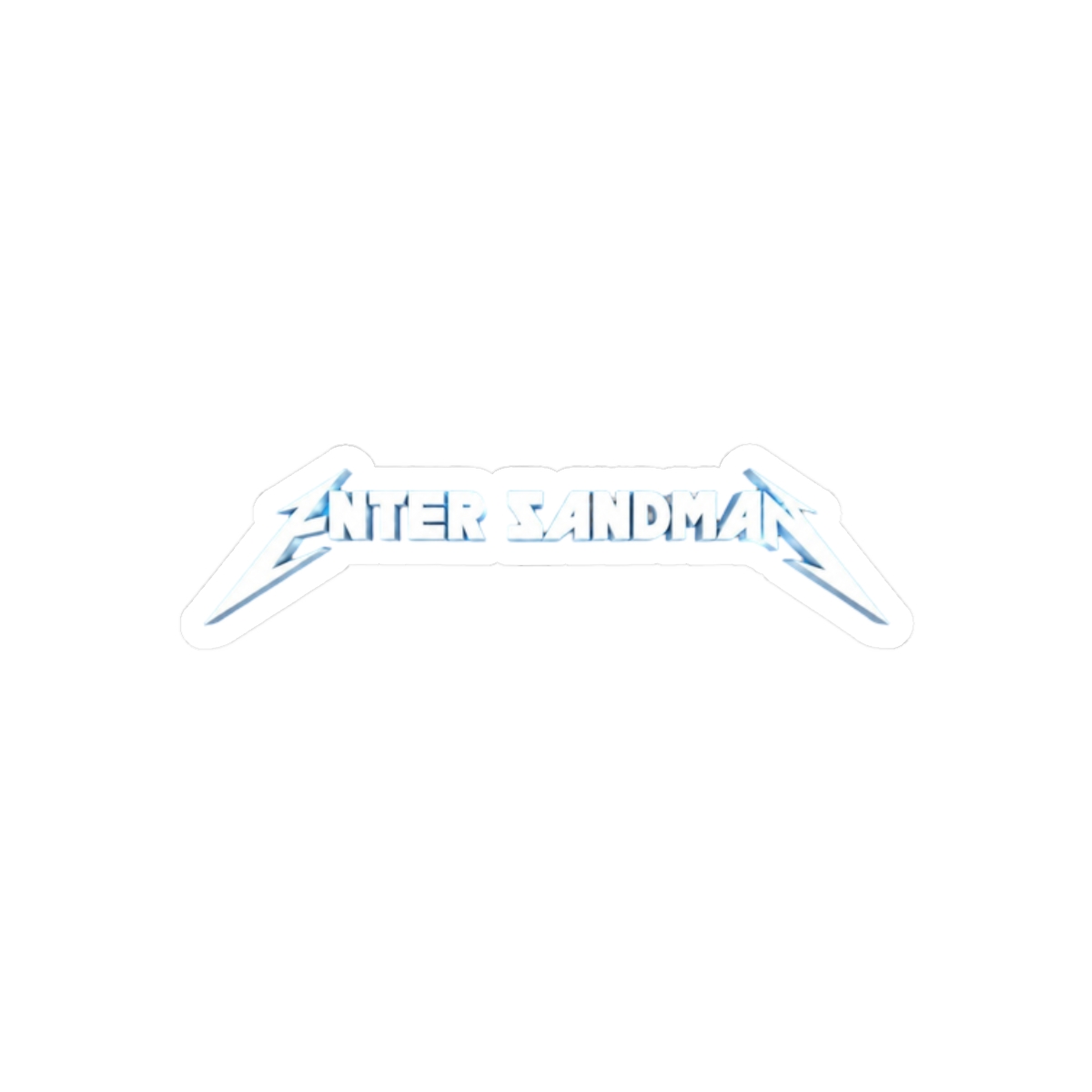 Enter Sandman Metallica Bold Sticker | Gritty Vinyl Decal - alternate angle 3, merchandise