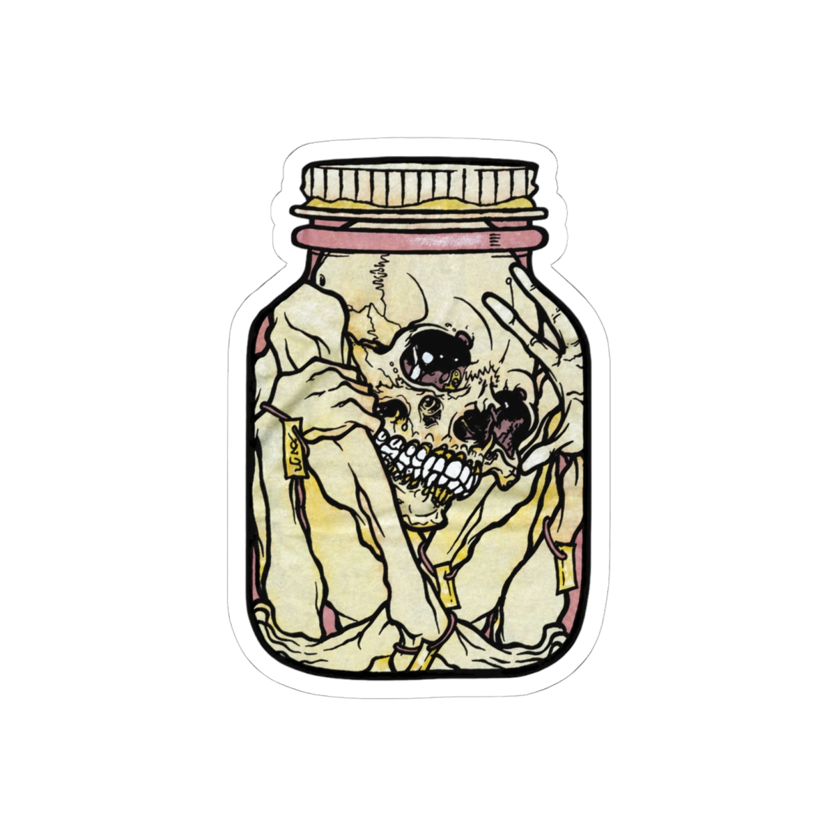 Pushead Jar of Puss Sticker | Bold Punk Rock Vinyl Decal