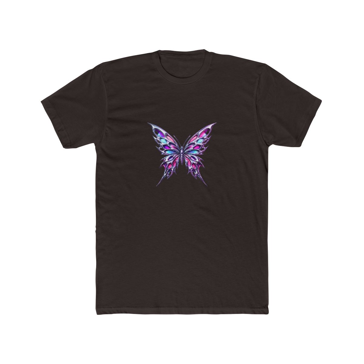 Iridescent Butterfly Bloom Floral T Shirt - Mystic Nature Gift - alternate angle 4, merchandise