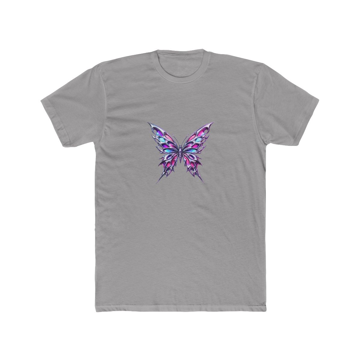 Iridescent Butterfly Bloom Floral T Shirt - Mystic Nature Gift - alternate angle 3, merchandise
