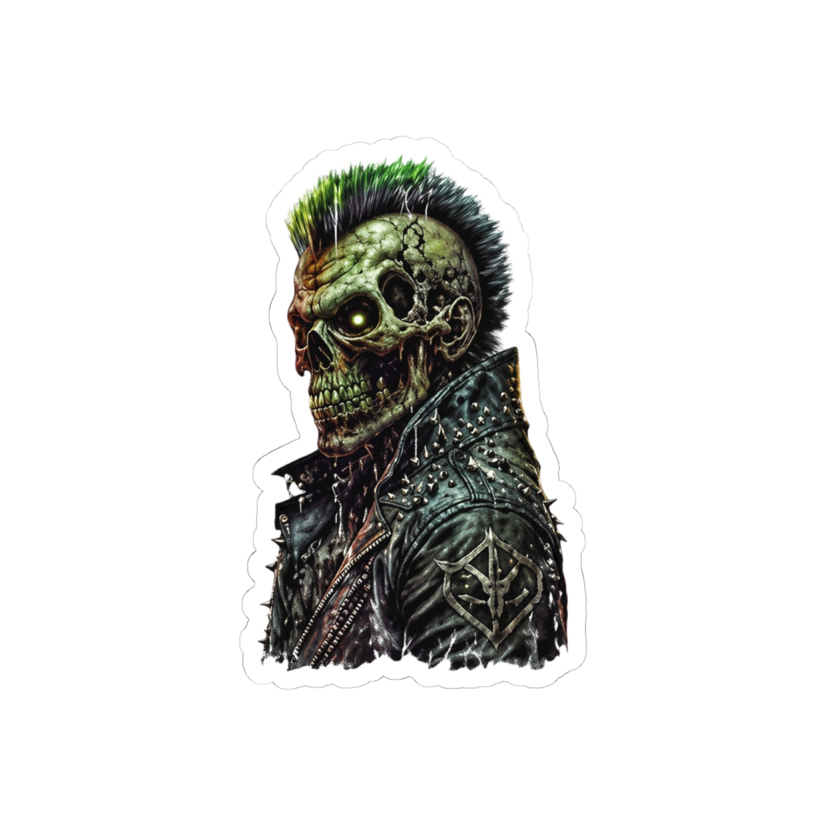 Heavy Metal Skull Punk Sticker | Bold Rock Rebel Vinyl Decal