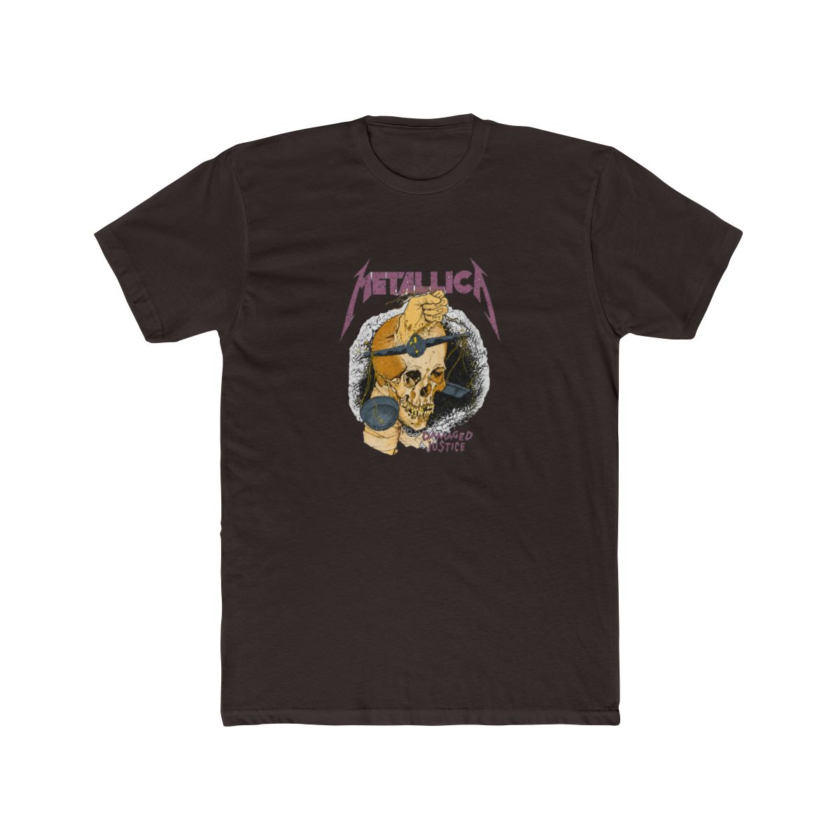 Officially Licensed Metallica "Damaged Justice" Harvester Double-Sided Rock Band T Shirt - alternate angle 4, merchandise