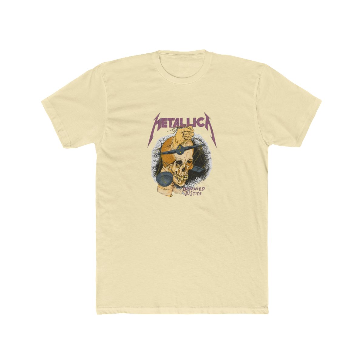Officially Licensed Metallica "Damaged Justice" Harvester Double-Sided Rock Band T Shirt