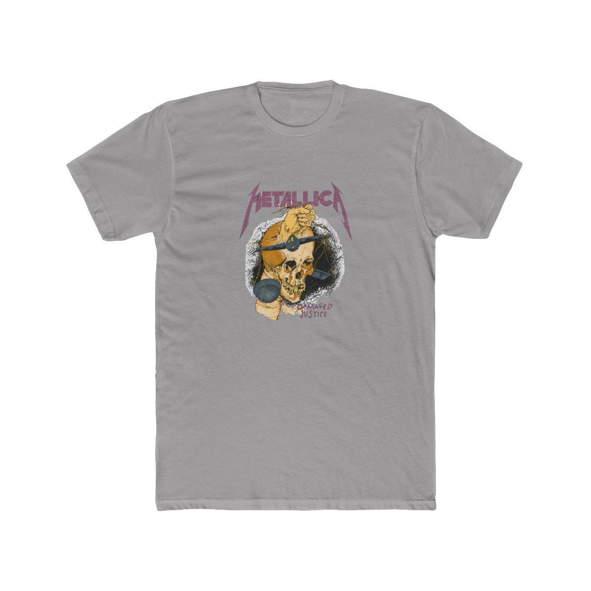 Officially Licensed Metallica "Damaged Justice" Harvester Double-Sided Rock Band T Shirt - alternate angle 3, merchandise